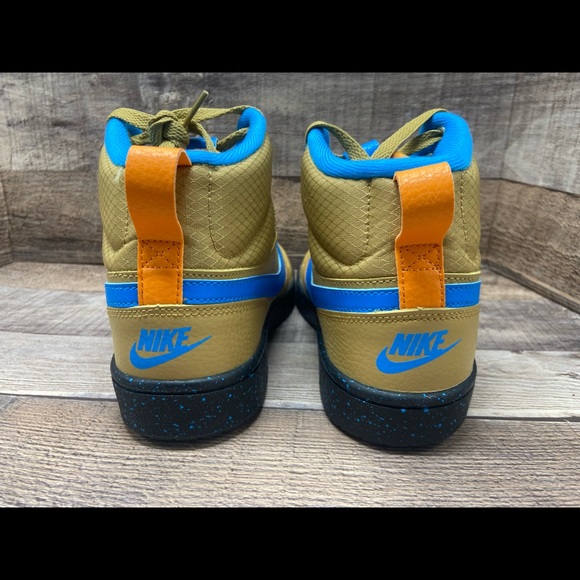Nike Court Borough Mid 2 Boot 'Club Gold Blue Hero BQ5440-701 Youth Size 7Y New - Picture 6 of 11